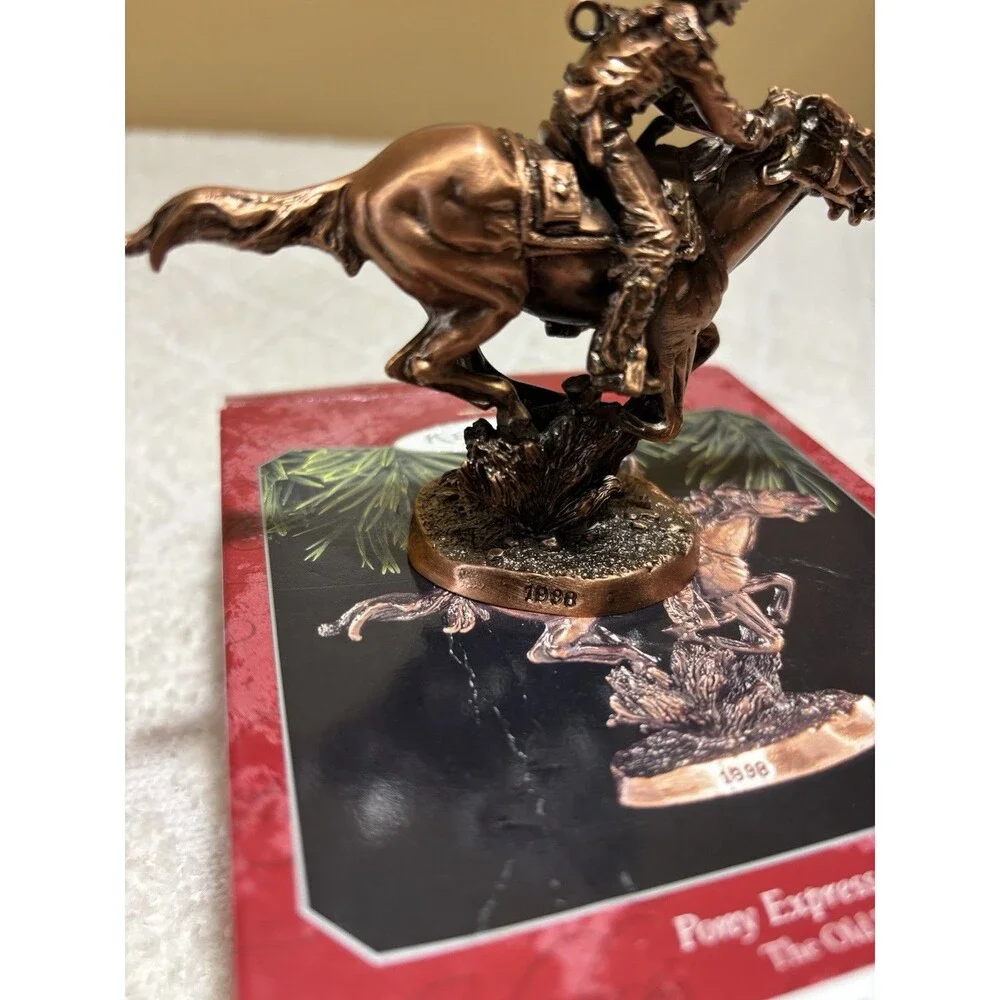 New Vintage 1998 Old West Pony Express Rider Hallmark Keep Sake Ornament